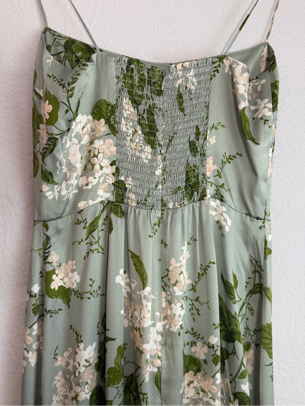 Reformation Frankie Silk Floral Column Dress Tea Garden Print Coquette Size 2 - Picture 6 of 9